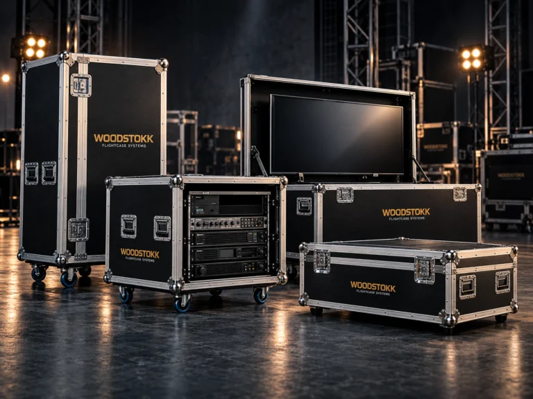 Profesjonelle WOODSTOKK flightcases i studio