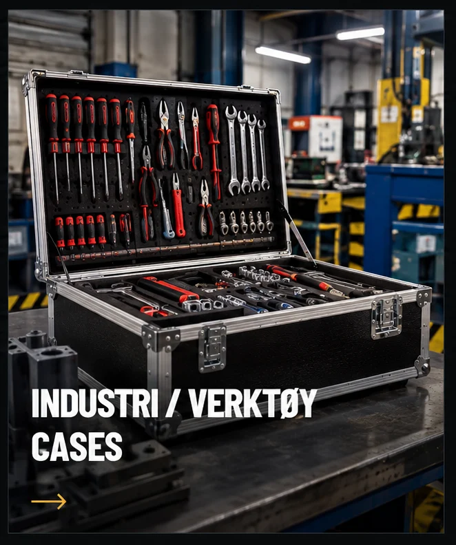 WOODSTOKK industri- og verktøycase i industrimiljø